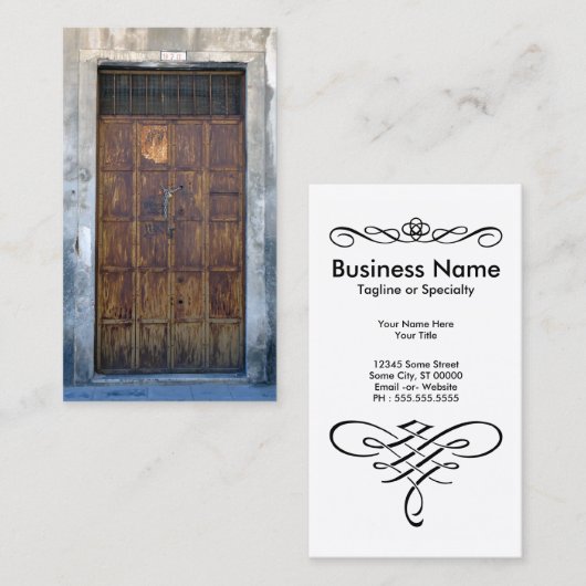 venitiaanse deur visitekaartje (Voorkant / Achterkant)