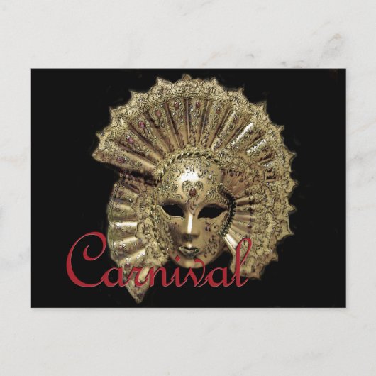 Venitian Carnival Mask Briefkaart (Voorkant)