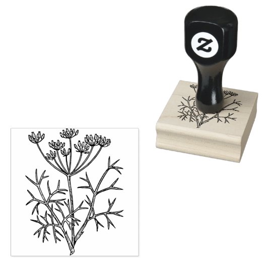 Venkel Plant Rubber Stamp Rubberstempel (Gestempeld)