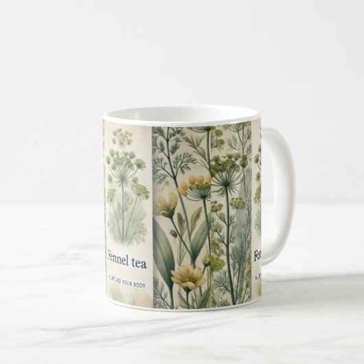 Venkel Tea Design AI kunst Koffiemok (Voorkant rechts)