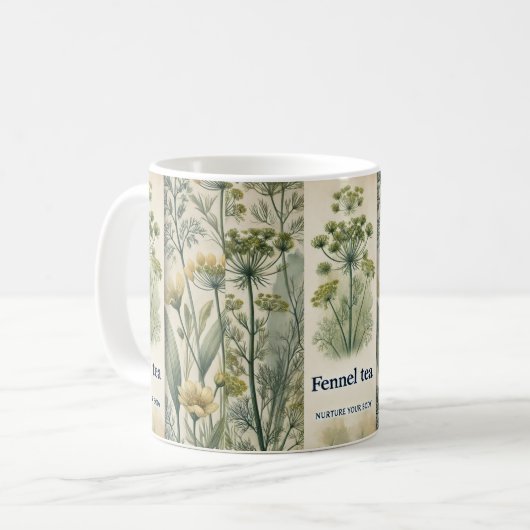 Venkel Tea Design AI kunst Koffiemok (Voorkant links)