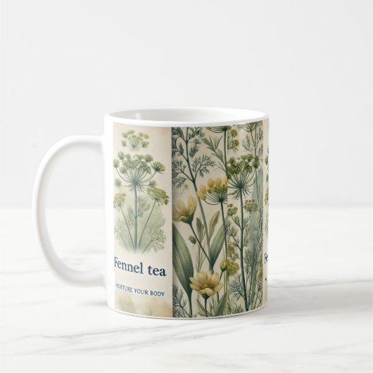 Venkel Tea Design AI kunst Koffiemok (Links)