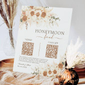 Venmo & Cash App QR Code Honeymoon Fund Wedding Reclamebord Met Voetstuk