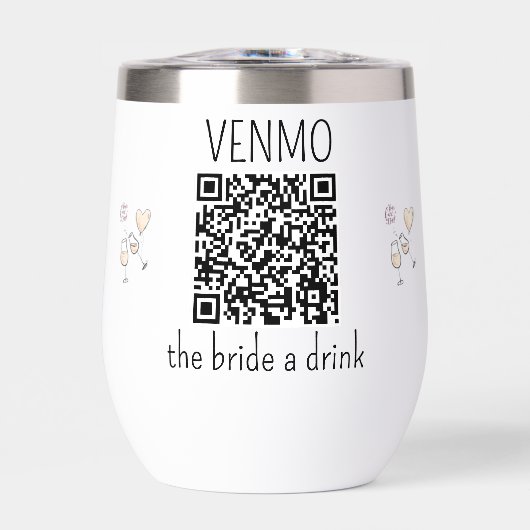 VENMO de Bride een Drink QR Code Bachelorette Part (Voorkant)