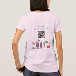 VENMO de bruid een cocktail gepersonaliseerde QR-c T-shirt