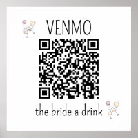 VENMO de Bruid een Drank QR Code Hen Party
