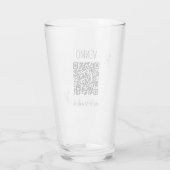 VENMO de Bruid een Drank QR Code vrijgezellenfeest Glas (Achterkant)
