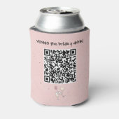 Venmo de Bruid Een Drankje Aangepaste QR-code   Blikjeskoeler (Blikje Achterkant)