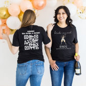 Venmo De Bruid Een Drankje QR Code Champagne Toast T-shirt
