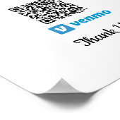 Venmo Mobiel Betalen | Poster Scannen naar betalen (Hoek)