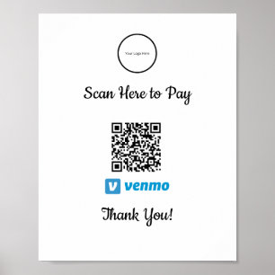 Venmo Mobiel Betalen   Poster Scannen naar betalen