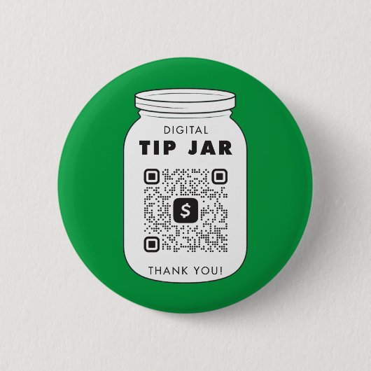 Venmo of Cash App QR Code Tip Jar Button (Voorkant)
