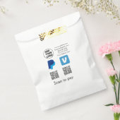 Venmo paypal scan om q of code logo tekst toe te v bedankzakje (Gezegeld)