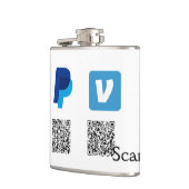 Venmo paypal scan om q of code logo tekst toe te v heupfles (Links)