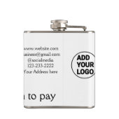 Venmo paypal scan om q of code logo tekst toe te v heupfles (Achterkant)
