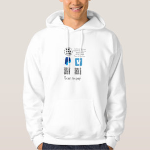Venmo paypal scan om q of code logo tekst toe te v hoodie