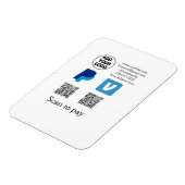 Venmo paypal scan om q of code logo tekst toe te v magneet (Linkerzijde)