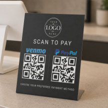 Venmo Paypal Scan om te betalen Tafel Display
