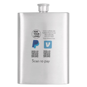 Venmo paypal scan om te betalen voeg q r code logo flacon