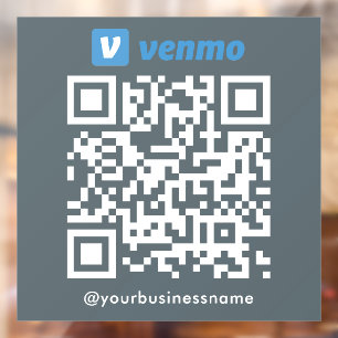 Venmo QR Code Betaling Scan naar Betalen Marine Raamsticker