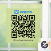 Venmo QR Code Betaling Scan om Lime Green te betal Raamsticker (Huis)