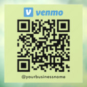 Venmo QR Code Betaling Scan om Lime Green te betal Raamsticker (Vel 3)