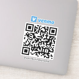Venmo QR Code Betaling Scannen naar Betalen Wit Sticker