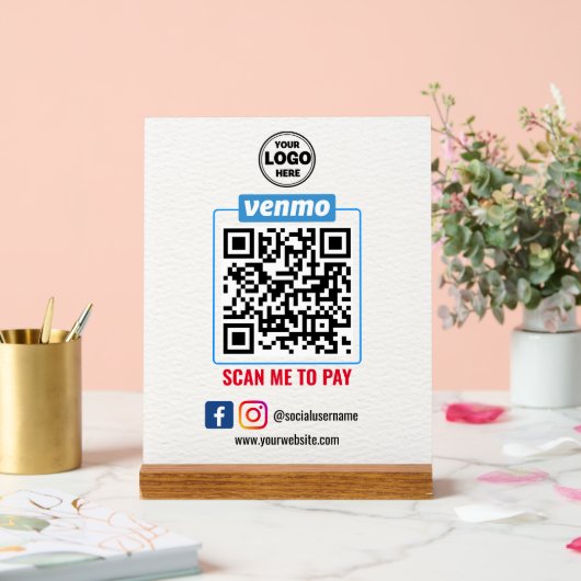 Venmo QR Code Betaling | Scannen naar betalend bed Acryl Bord (Huwelijk)