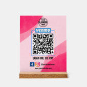 Venmo QR Code Betaling | Scannen naar betalend bed Acryl Bord (Voorkant)