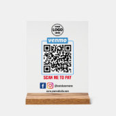 Venmo QR Code Betaling | Scannen naar betalend bed Acryl Bord (Voorkant)