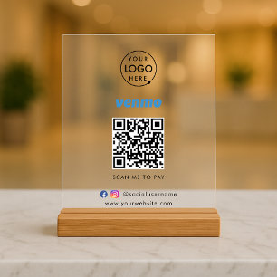 Venmo QR-code Betaling   Scannen naar zakelijke Lo Acryl Bord