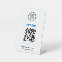 Venmo QR-code Betaling | Scannen naar zakelijke Lo Reclamebord Met Voetstuk