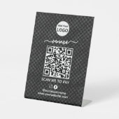 Venmo QR-code Betaling | Scannen naar zakelijke Lo Reclamebord Met Voetstuk (Voorkant)