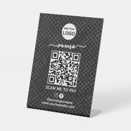 Venmo QR-code Betaling | Scannen naar zakelijke Lo Reclamebord Met Voetstuk