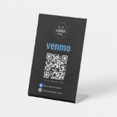 Venmo QR-code Betaling | Scannen naar zakelijke Lo Reclamebord Met Voetstuk (Voorkant)