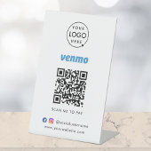 Venmo QR-code Betaling | Scannen naar zakelijke Lo Reclamebord Met Voetstuk