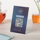 Venmo QR-code Betaling | Scannen naar zakelijke Lo Reclamebord Met Voetstuk (Insitu)