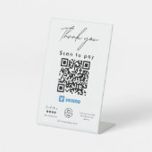 Venmo QR Code Logo Scan om te betalen Hartelijk da Reclamebord Met Voetstuk (Voorkant)