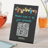Venmo QR-code tip bord | Reclamebord Met Voetstuk (Insitu)