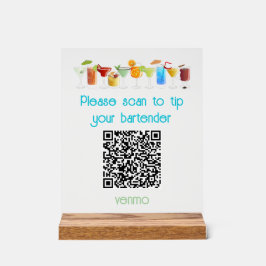 Venmo QR Code Tip Sign | Acryl Bord