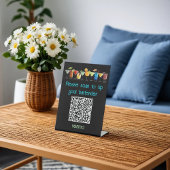 Venmo QR Code Tip Sign | Reclamebord Met Voetstuk