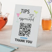 Venmo Sign for Bartenders Reclamebord Met Voetstuk (Insitu)