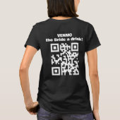 Venmo The Bride Een Drink QR Code Champagne Toast T-shirt (Achterkant)