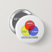 Venn-diagram .. Audiologen Ronde Button 5,7 Cm (Voorkant /achterkant)