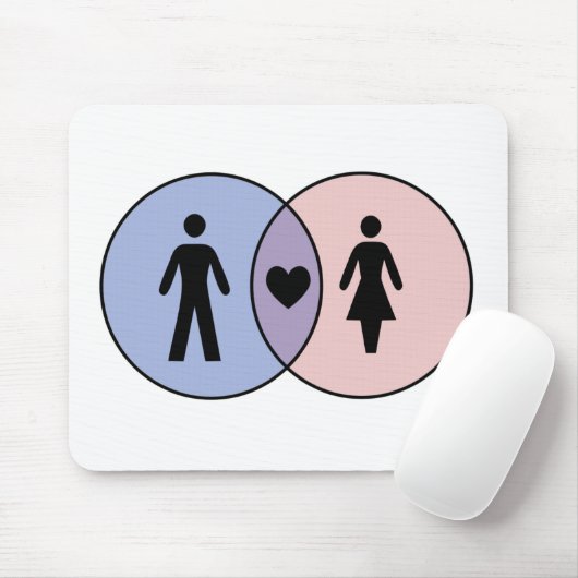 Venn Diagram Boy + Girl Muismat (Met muis)