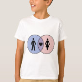 Venn Diagram Boy + Girl T-shirt (Voorkant)