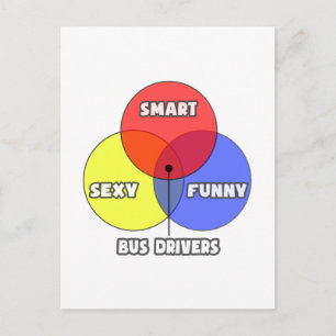 Venn-diagram .. buschauffeurs briefkaart