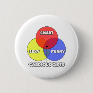 Venn-diagram .. cardiologen ronde button 5,7 cm