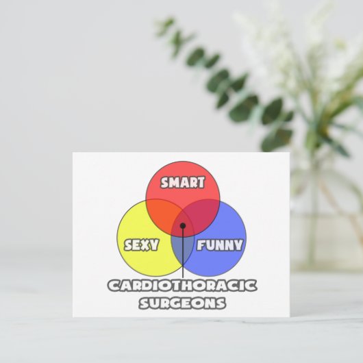 Venn-diagram .. Cardiothoracale chirurgen Briefkaart (Staand voorkant)
