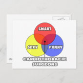 Venn-diagram .. Cardiothoracale chirurgen Briefkaart (Voorkant / Achterkant)